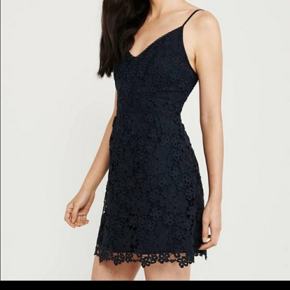 Abercrombie Black Lace Mini Dress NWT